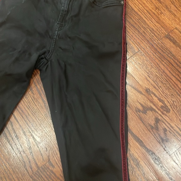 7 For All Man Kind Black Denim Jeans high waist ankle skinny - Picture 4 of 9